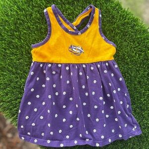 LSU TIGERS LOUISIANA STATE COLLEGE BABY DRESS